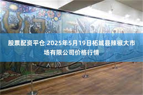 股票配资平仓 2025年5月19日柘城县辣椒大市场有限公司价格行情