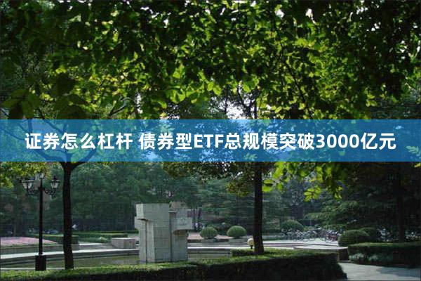 证券怎么杠杆 债券型ETF总规模突破3000亿元