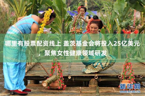 哪里有股票配资线上 盖茨基金会将投入25亿美元，聚焦女性健康领域研发