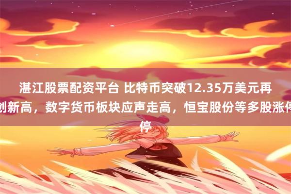 湛江股票配资平台 比特币突破12.35万美元再创新高，数字货币板块应声走高，恒宝股份等多股涨停
